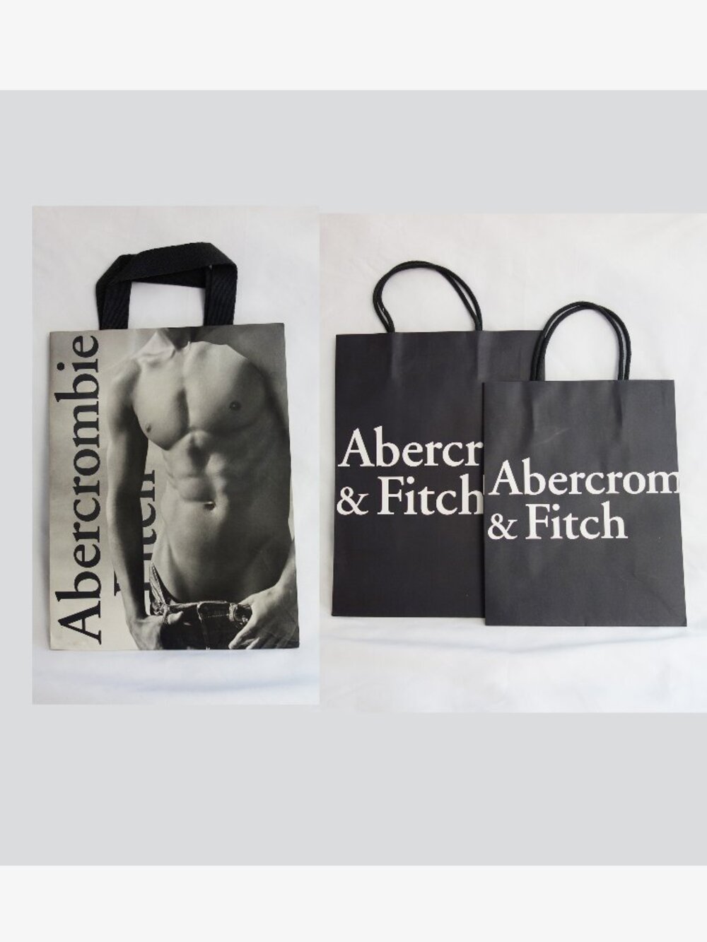 Abercrombie & Fitch 3 Vintage shopping bags Large Male Model